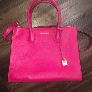 Michael Kors hot pink bag & wallet